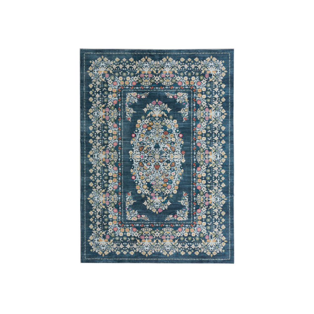 Antique Bloom Teal Turquoise Blue