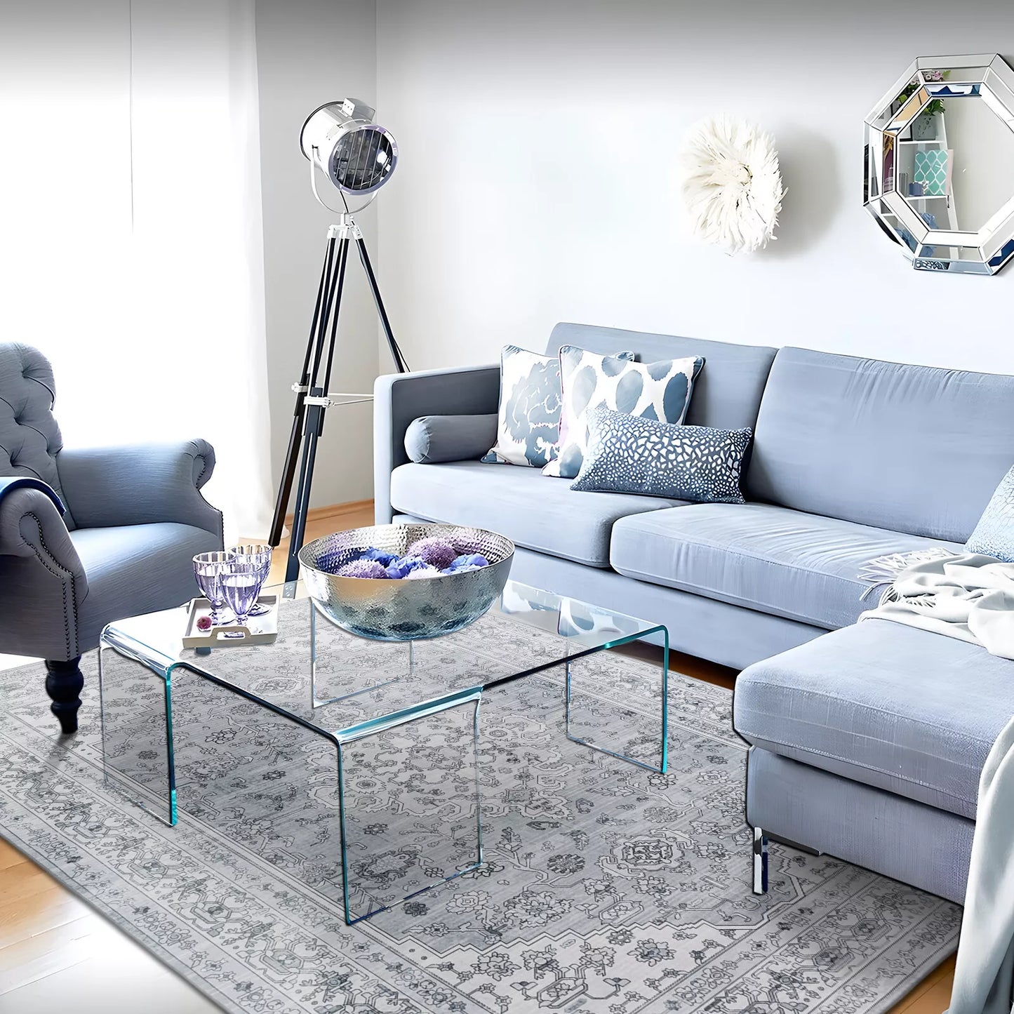 Vintage Wintercourt Gorgeous Blue Grey Tones