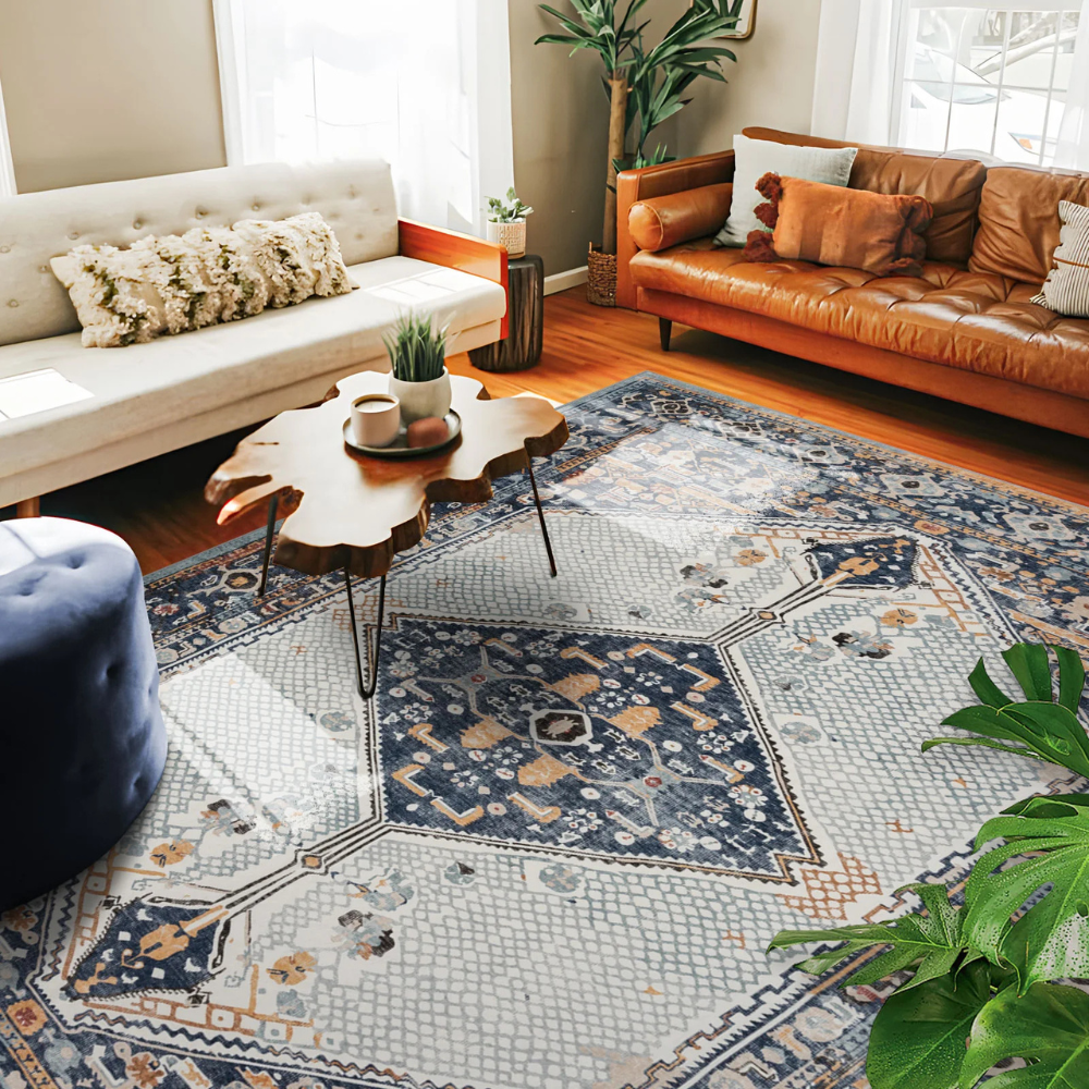 Bohemian Nights Orange, Blue & Ivory Cream
