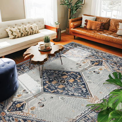 Bohemian Nights Orange, Blue & Ivory Cream