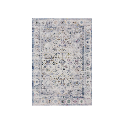 Vintage Distressed Blue Ivory Allover