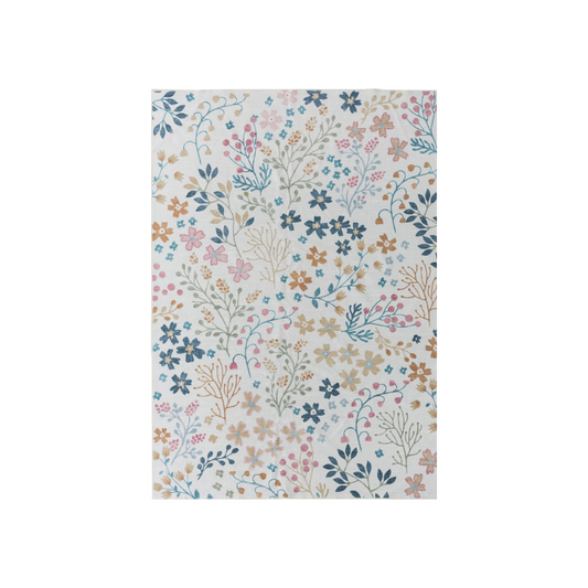 Spring Garden Ivory Teal Blue & Pastel Pink